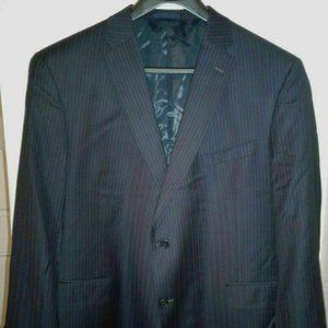 Men's Daniel Cremieux Loro Piana Suit Jacket 50R Sport Coat 2 Btn Blue Pinstripe